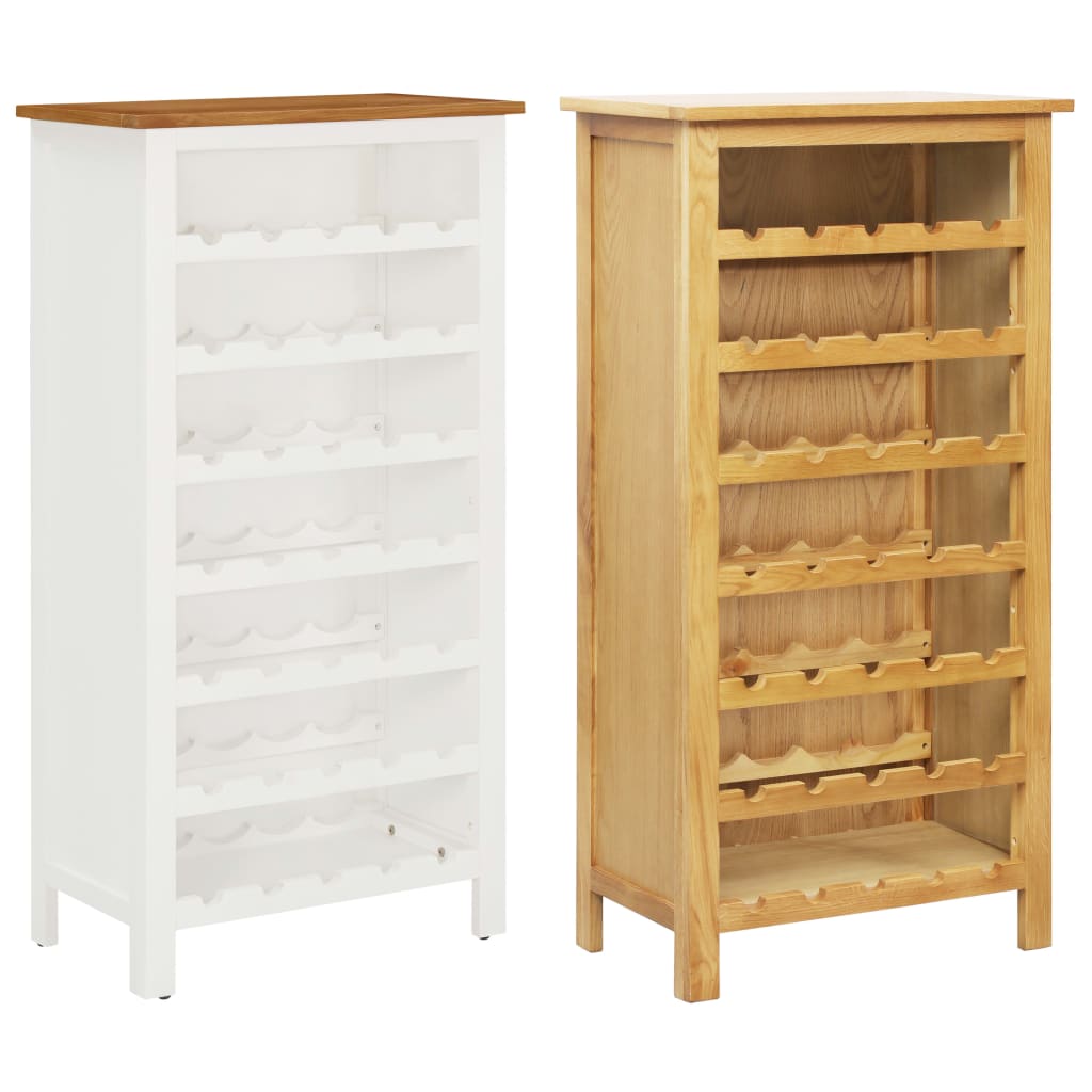 vidaXL Wine Cabinet Bottle Holder Floor Wine Cabinet Organizer Solid Oak Wood-5