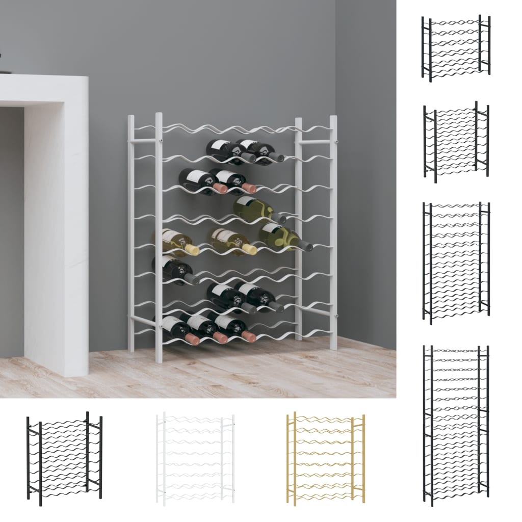 vidaXL Wine Rack Bottle Holder Wine Storage Organizer for Pantry Kitchen Metal-7