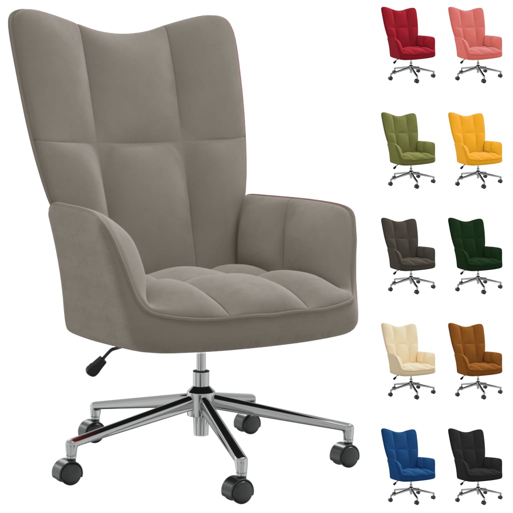 vidaXL Relaxing Chair Relax Seating Armchair Living Room Furniture Velvet-5