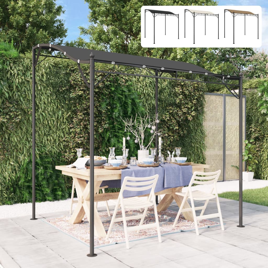 vidaXL Canopy Cream 6.6'x7.5' 0.6 oz/ft² Fabric and Steel-1