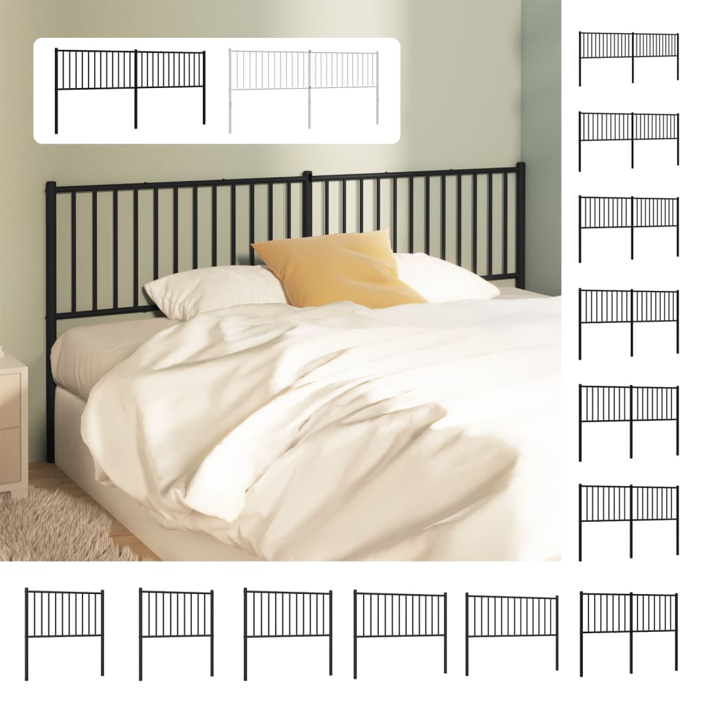 vidaXL Metal Headboard Decorative Steel Construction Headboard for Bedroom-2