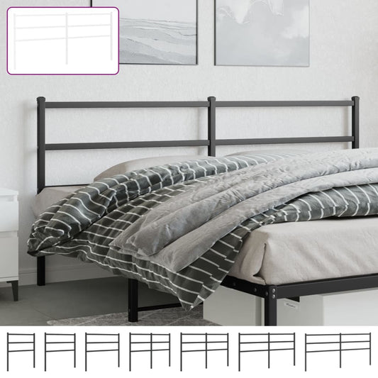 vidaXL Metal Headboard Bed Header Base Mattress Foundation Bedroom Furniture-0