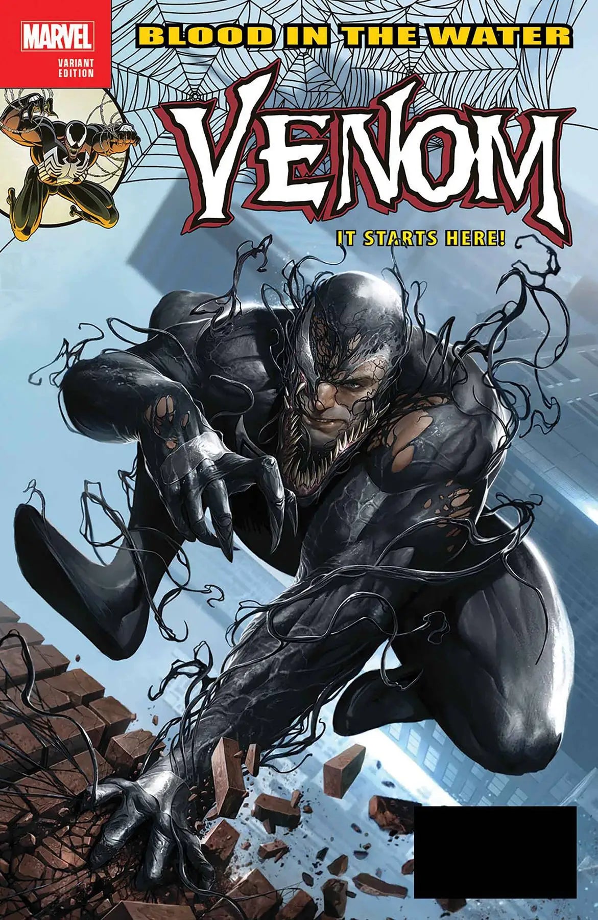 Venom #155 Mattina Lh Variant Leg cover featuring the Lethal Protector in action