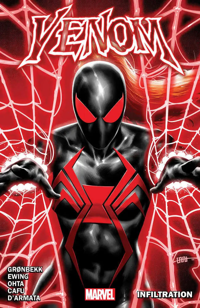 Venom comic book cover from Venom By Al Ewing Volume 6 Infiltration featuring black widow