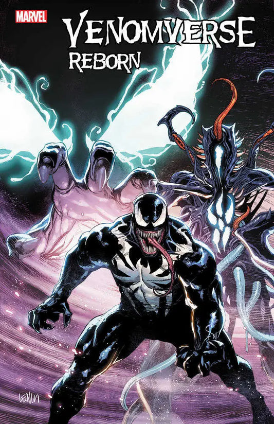 Venomverse Reborn #1 Leinil Yu Variant cover with symbiote in action, glowing effects