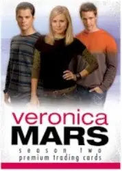 Veronica Mars promo card featuring three young people posing together