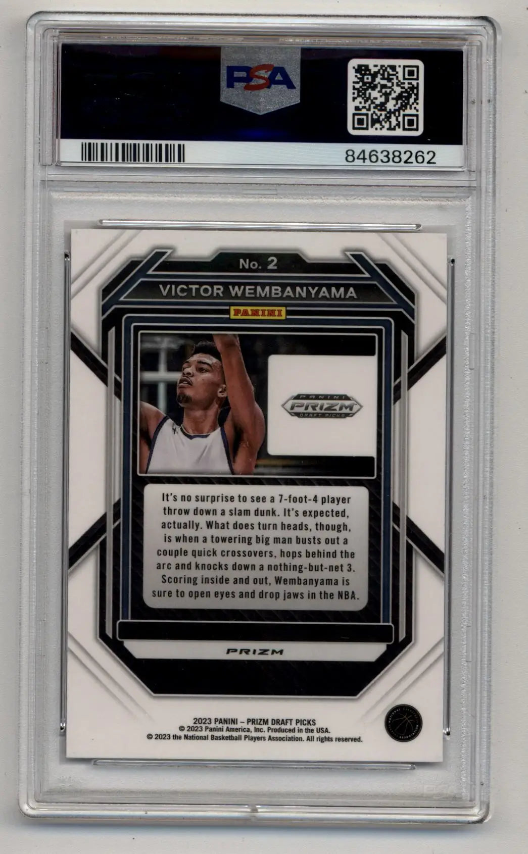 Victor Wembanyama Prizm Draft Picks Purple Wave PSA 10 Gem Mint trading card