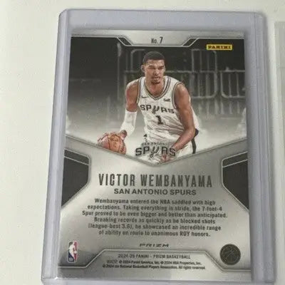 Victor Wembanyama basketball trading card from VICTOR WEMBANYAMA 2024-25 PANINI PRIZM DEEP SPACE BASE