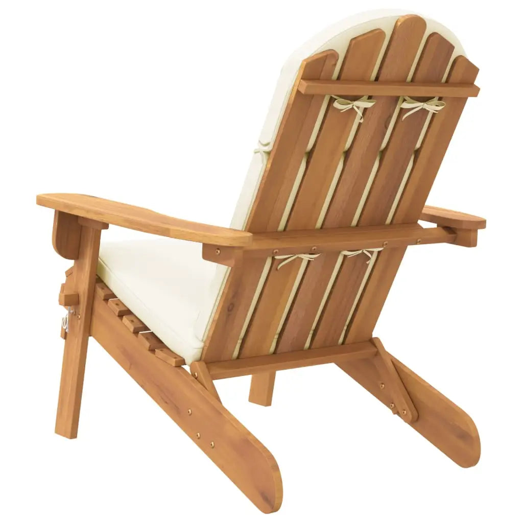 vidaXL Adirondack Patio Chair with Cushions Solid Wood Acacia - Outdoor Chair