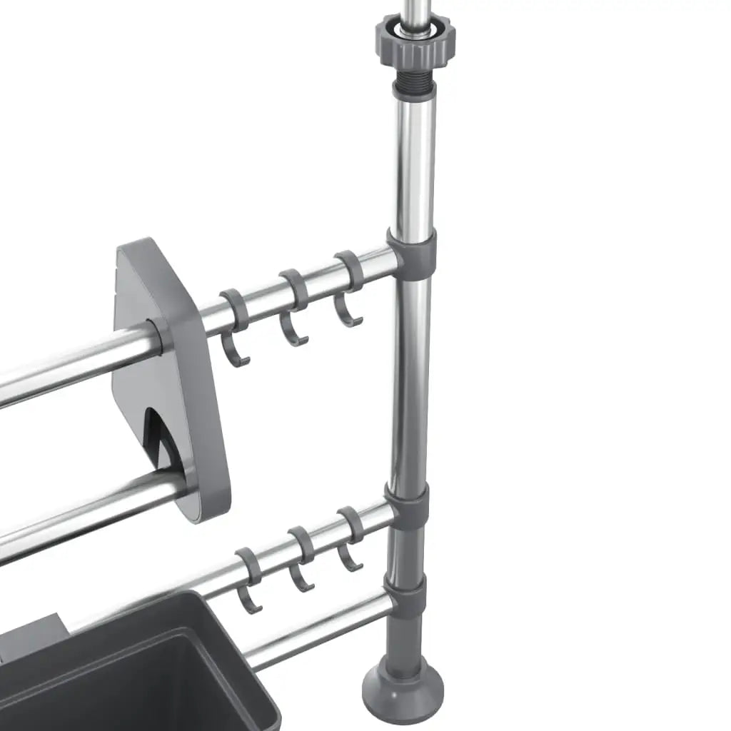 vidaXL Adjustable Kitchen Organizer Aluminum - Home & Garden > Household Supplies > Storage & Organization > Household