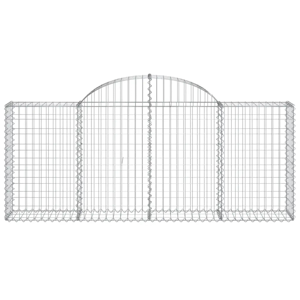 vidaXL Arched Gabion Baskets 3 pcs 78.7’’x11.8’’x31.5’’/39.4’’ Galvanized Iron - Home & Garden > Lawn & Garden >