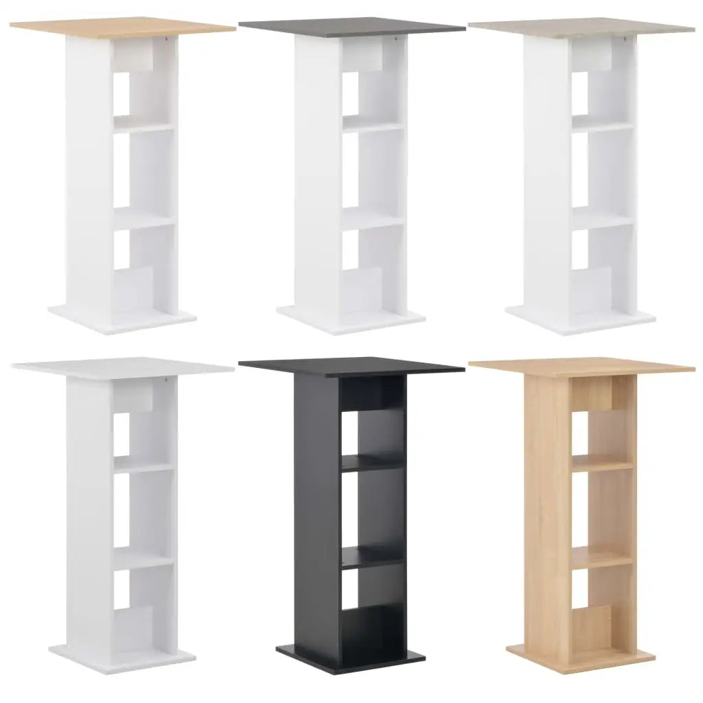 vidaXL Bar Table High Height Pub Breakfast Dining Dinner Table Multi Colors - concrete grey - Furniture > Tables >