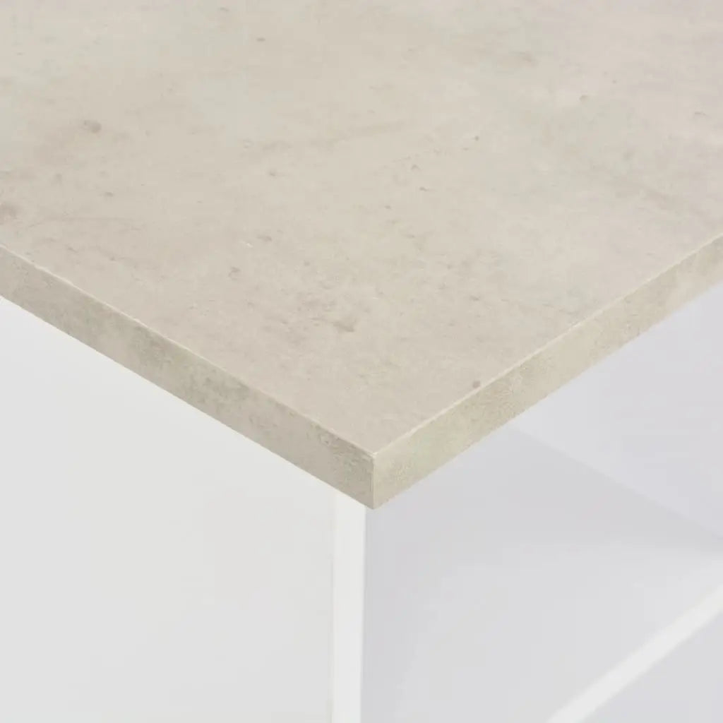 vidaXL Bar Table High Height Pub Breakfast Dining Dinner Table Multi Colors - concrete grey - Furniture > Tables >