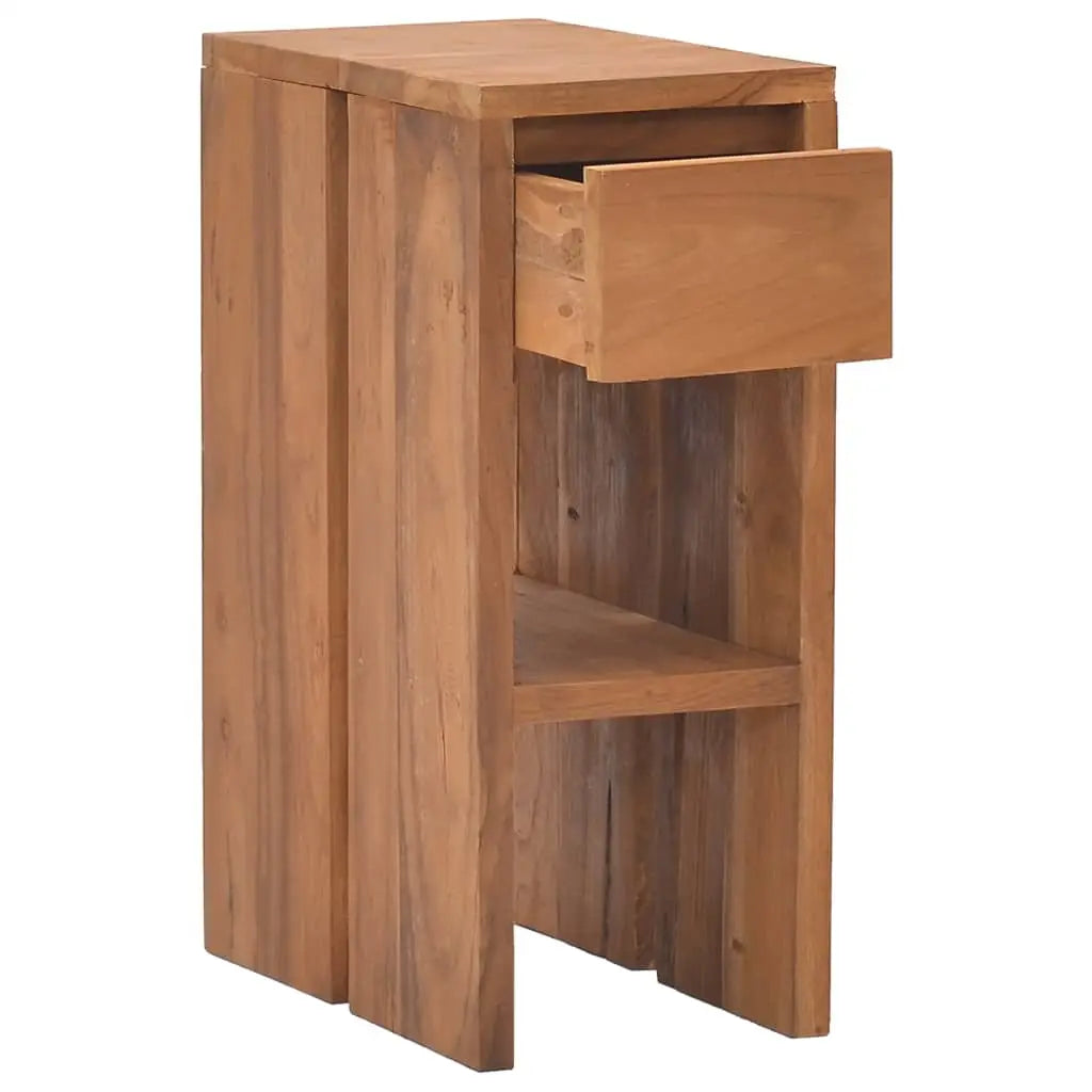 vidaXL Bedside Cabinet 7.9’’x13.8’’x19.7’’ Solid Teak Wood - Nightstand