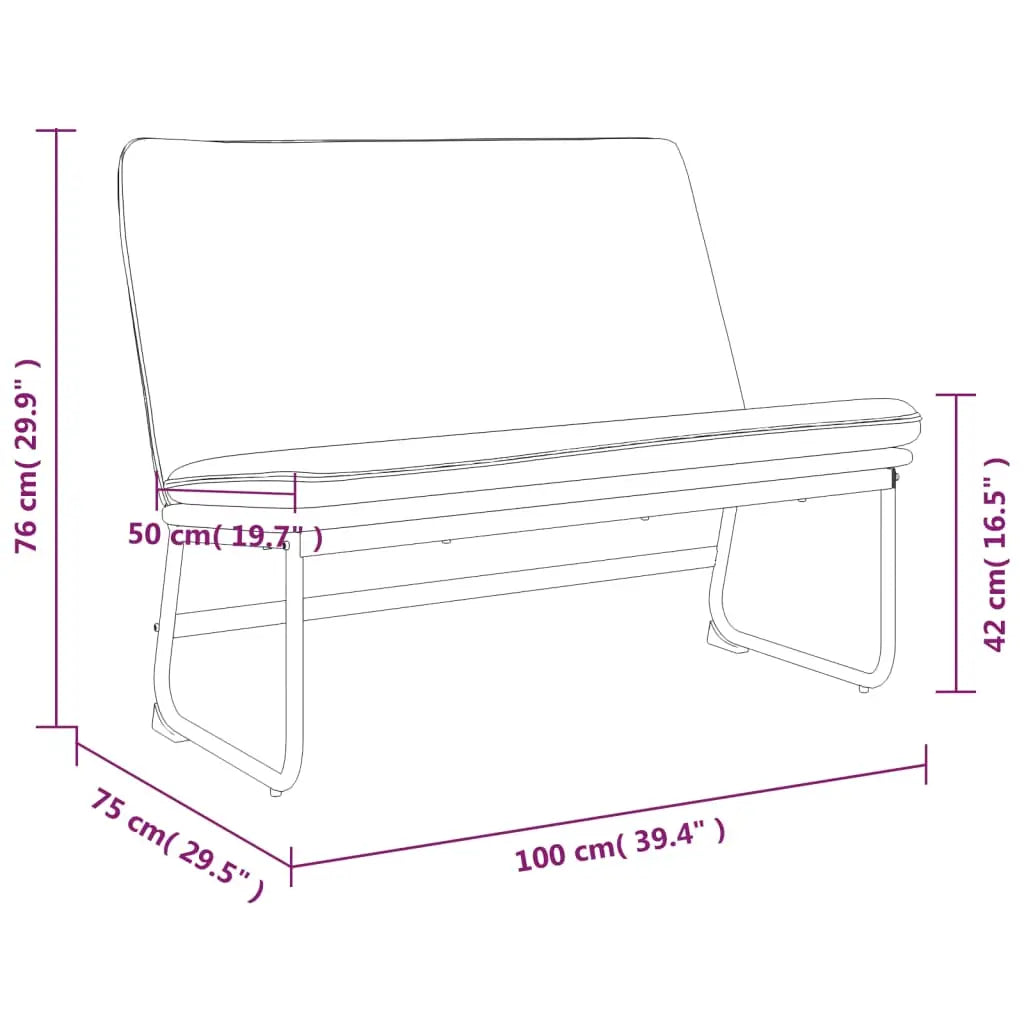 vidaXL Bench Dark Gray 39.4’’x29.5’’x29.9’’ Fabric - Furniture > Benches