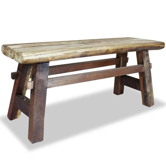 vidaXL Bench Solid Reclaimed Wood 39.4’’x11’’x16.9’’ - Furniture > Benches > Storage & Entryway Benches