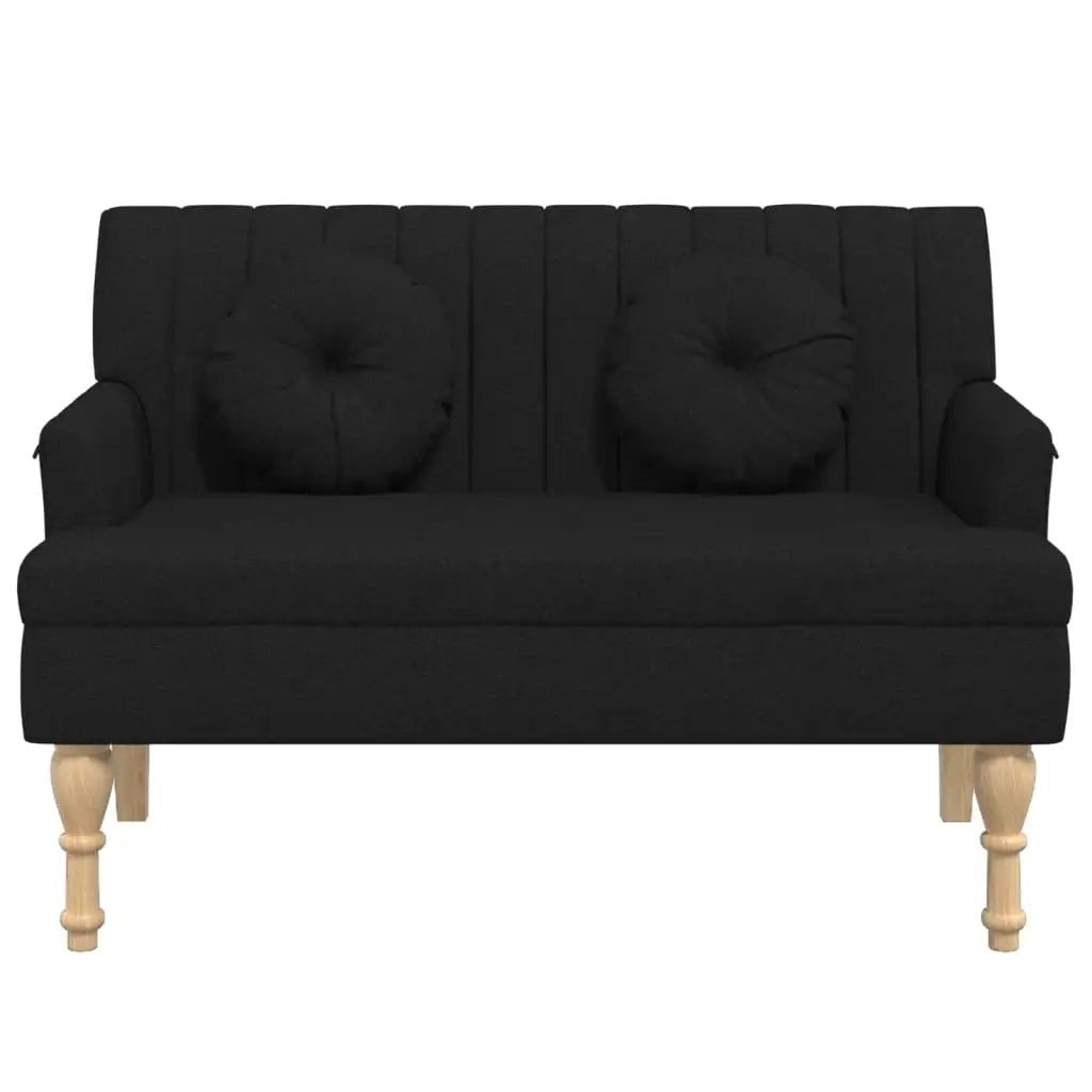 vidaXL Bench with Cushions Upholstered Seating for Bedroom Living Room Fabric - Furniture > Benches