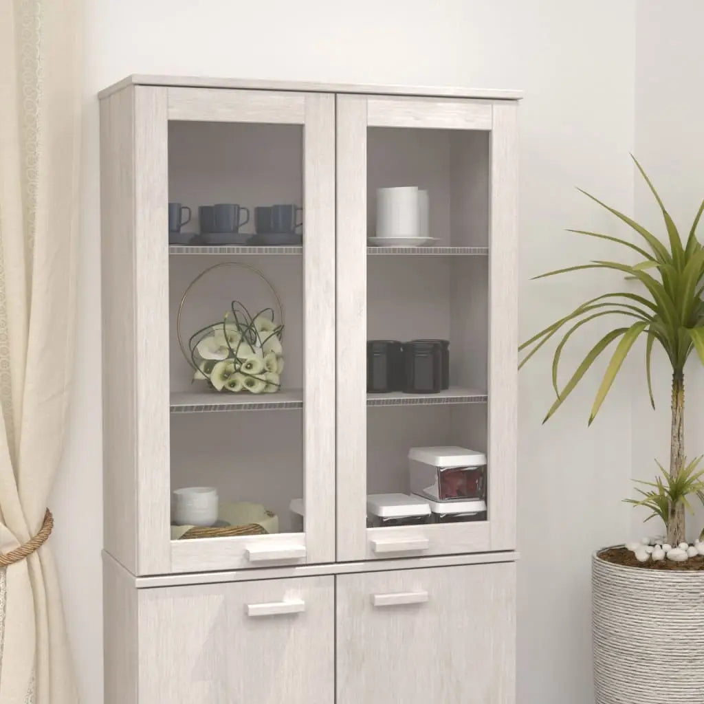 vidaXL Cabinet Top for Highboard Sideboard with Doors HAMAR Solid Wood Pine - white - Furniture > Cabinets & Storage >