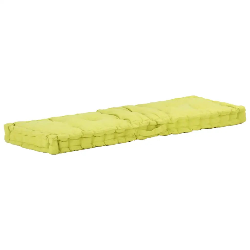 vidaXL Chair Cushion Sofa Floor Cushion Seat Cushion Seat Pad Decor Cotton - Green / 47.2’’ x 31.5’’ x 3.9’’ - Home &