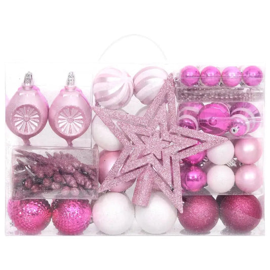 vidaXL Christmas Bauble Set Christmas Ball Ornament Decor Bauble 108 Piece - Home & Garden > Decor > Seasonal & Holiday