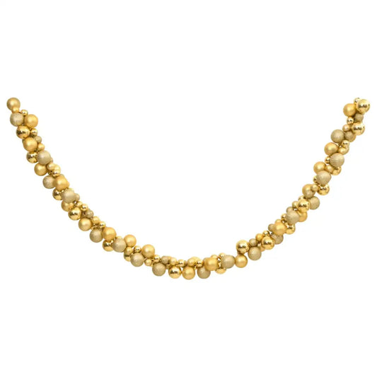 vidaXL Christmas Decoration Christmas Ball Wreath Garland Ornament Polystyrene - Gold - Home & Garden > Decor >
