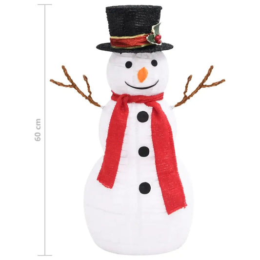 vidaXL Christmas Decoration Holiday Snowman Figure with LEDs Luxury Fabric - Home & Garden > Decor > Seasonal & Holiday