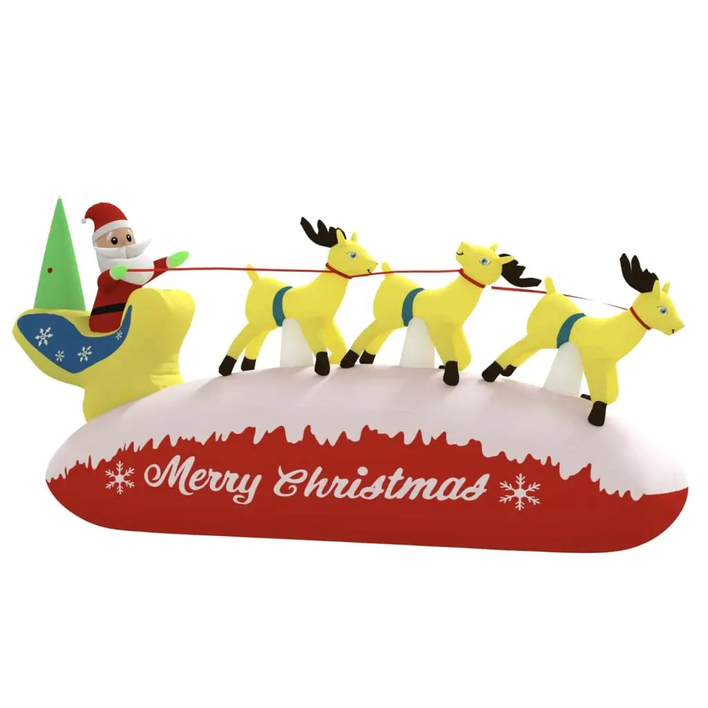 vidaXL Christmas Inflatable Santa and Reindeer Decoration LED 57.1’’ - Home & Garden > Decor > Seasonal & Holiday