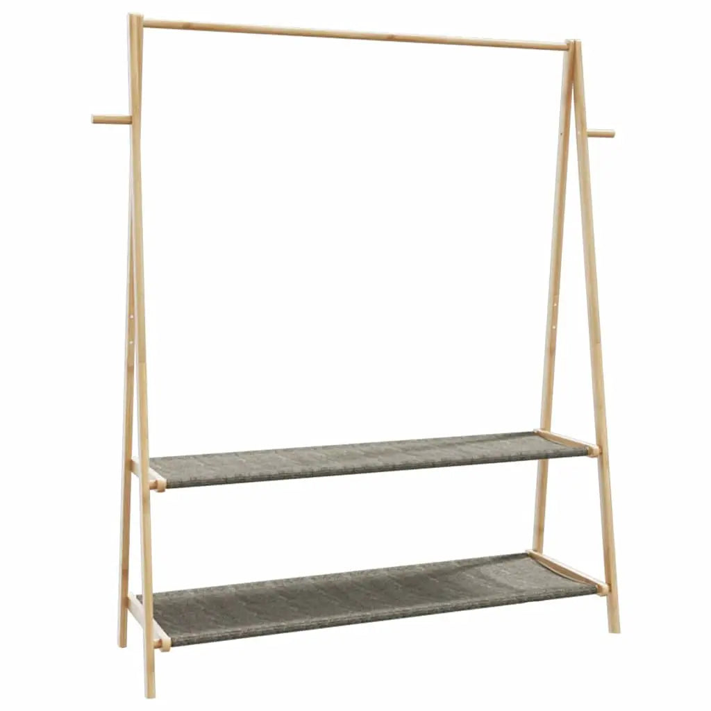 vidaXL Clothes Rack with Shelves 52’’x17.9’’x59.3’’ Bamboo - Home & Garden > Household Supplies > Storage &