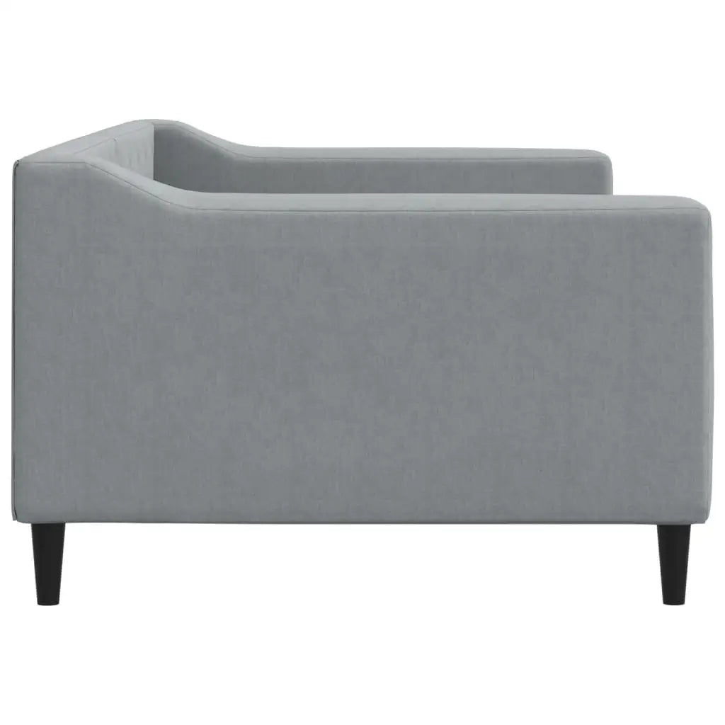 vidaXL Day Bed Light Gray 39.4’’x74.8’’ Twin Fabric - Furniture > Beds & Accessories > Beds & Bed Frames