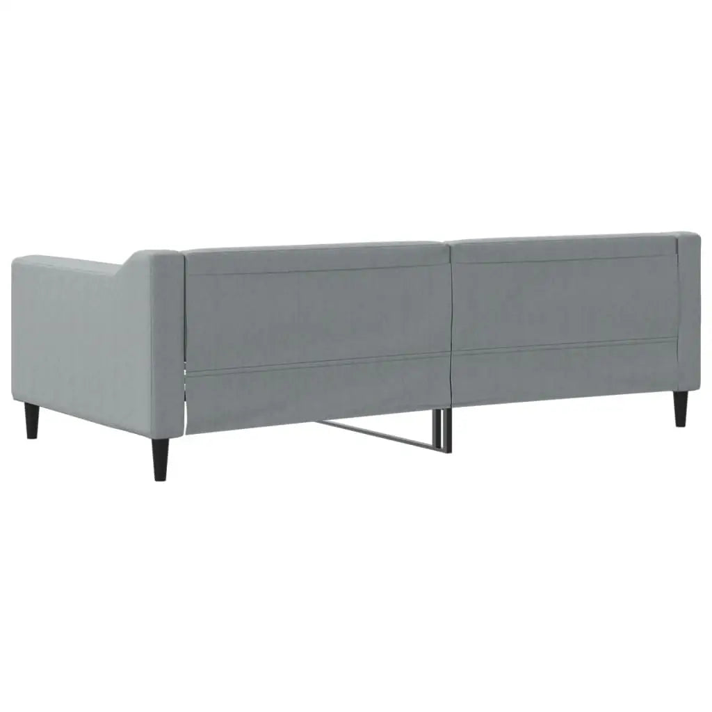 vidaXL Day Bed Light Gray 39.4’’x74.8’’ Twin Fabric - Furniture > Beds & Accessories > Beds & Bed Frames