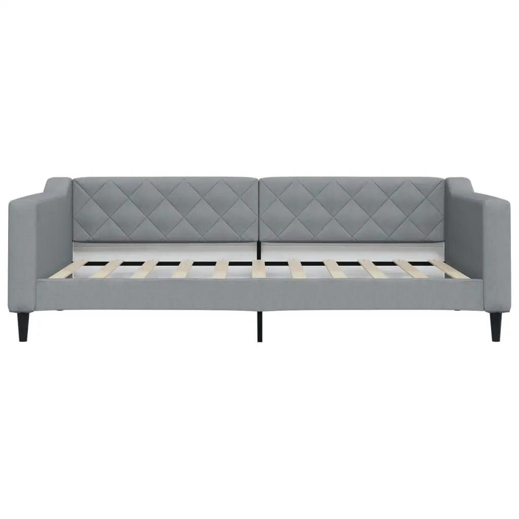 vidaXL Day Bed Light Gray 39.4’’x74.8’’ Twin Fabric - Furniture > Beds & Accessories > Beds & Bed Frames