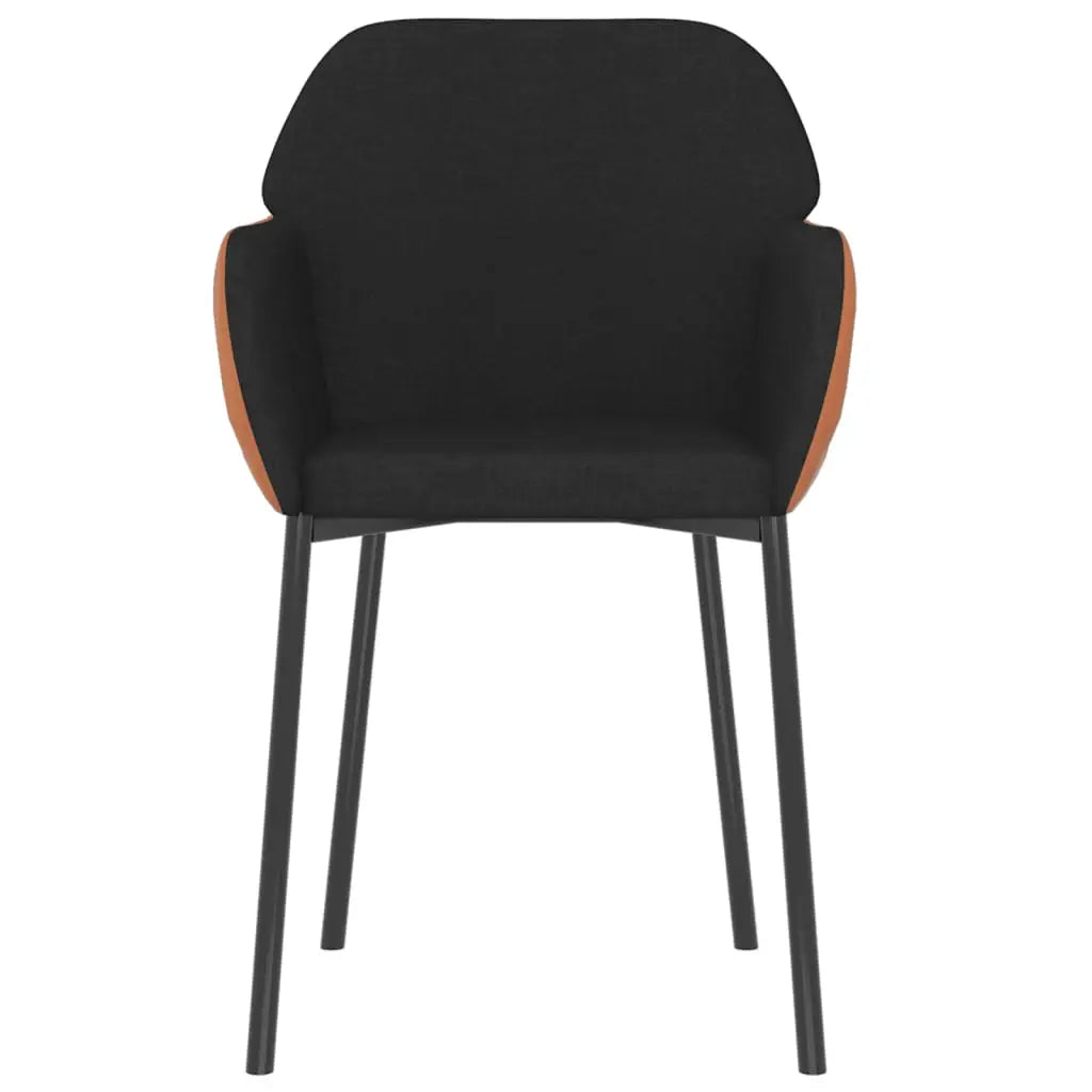 vidaXL Dining Chairs 2 Pcs Accent Upholstered Chair Fabric and Faux Leather - Furniture > Chairs > Kitchen & Dining