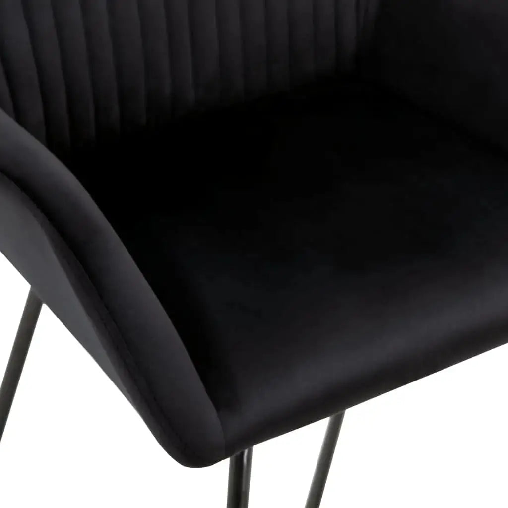 vidaXL Dining Chairs 2 pcs Black Velvet - Furniture > Chairs > Kitchen & Dining Room Chairs