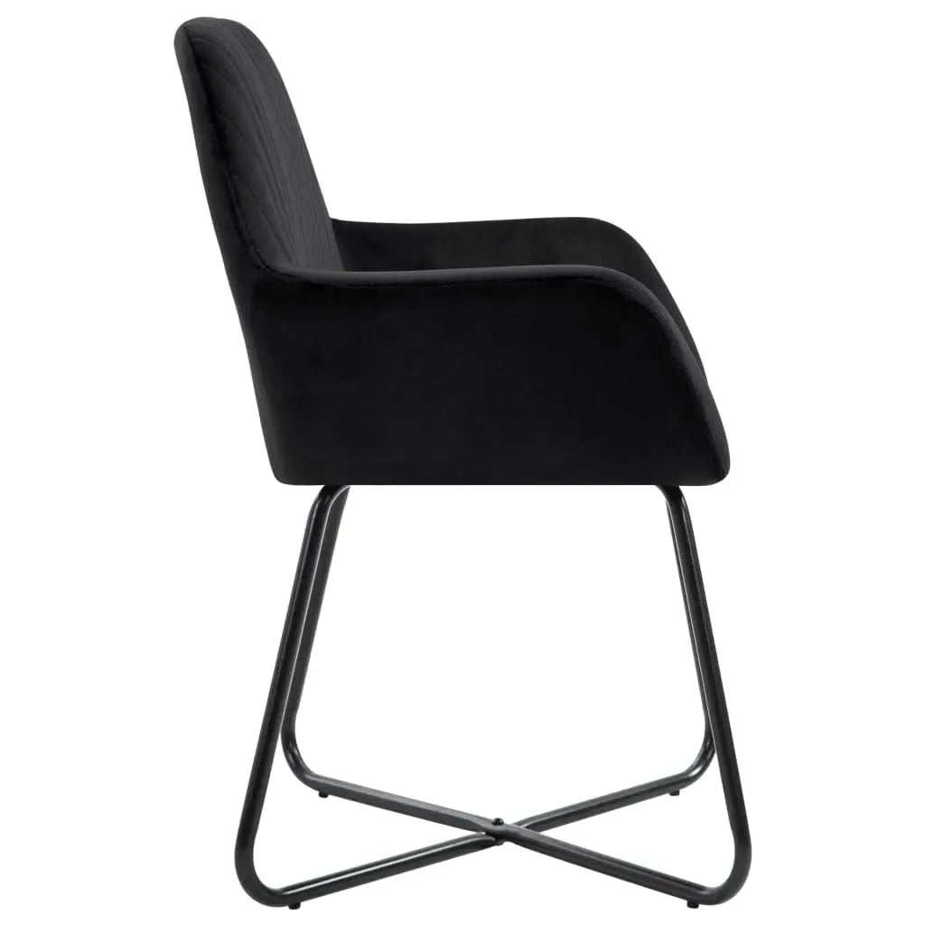 vidaXL Dining Chairs 2 pcs Black Velvet - Furniture > Chairs > Kitchen & Dining Room Chairs