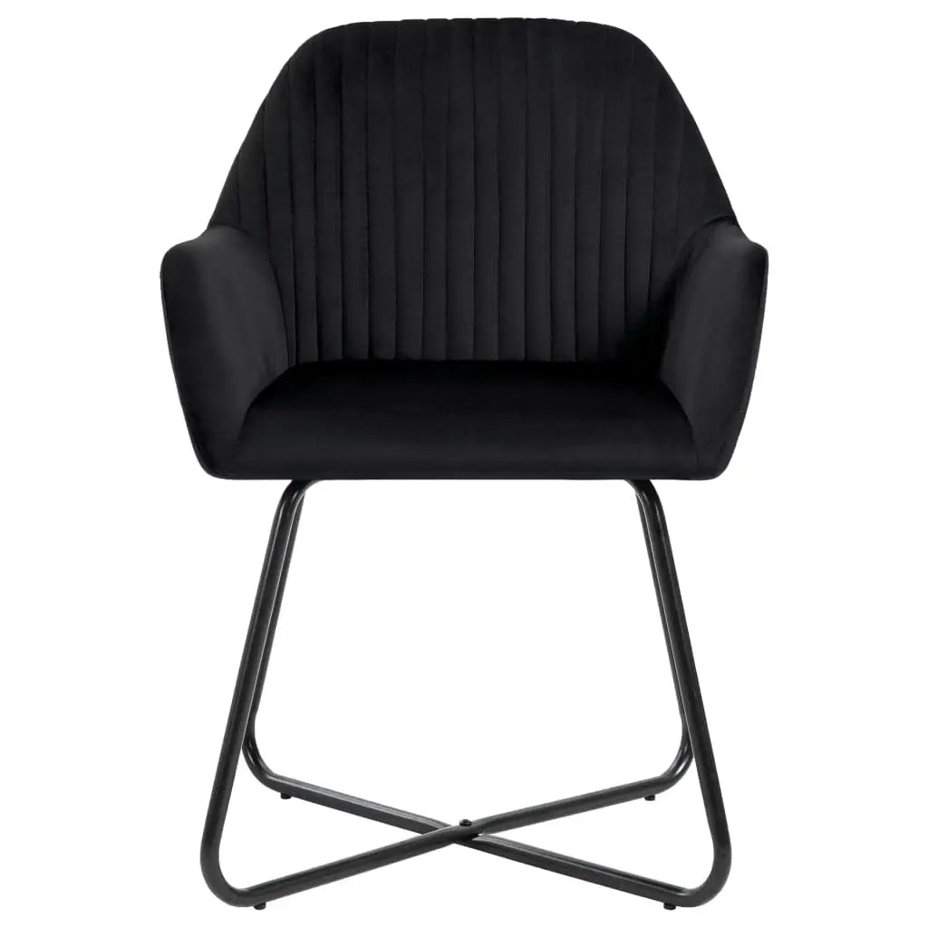 vidaXL Dining Chairs 2 pcs Black Velvet - Furniture > Chairs > Kitchen & Dining Room Chairs