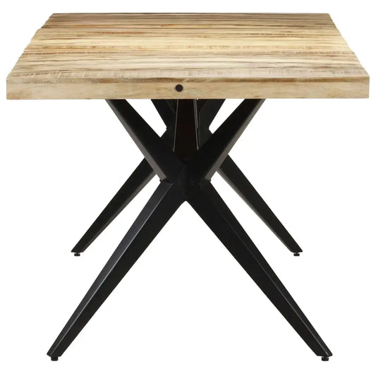 vidaXL Dining Table 63’’x31.5’’x29.9’’ Rough Mango Wood - Furniture > Tables > Kitchen & Dining Room Tables