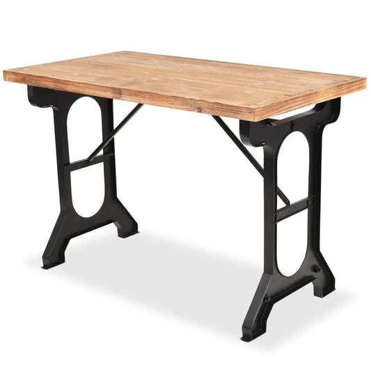 vidaXL Dining Table Solid Fir Wood Top 48’’x25.6’’x32.3’’ - Furniture > Tables > Kitchen & Dining Room Tables