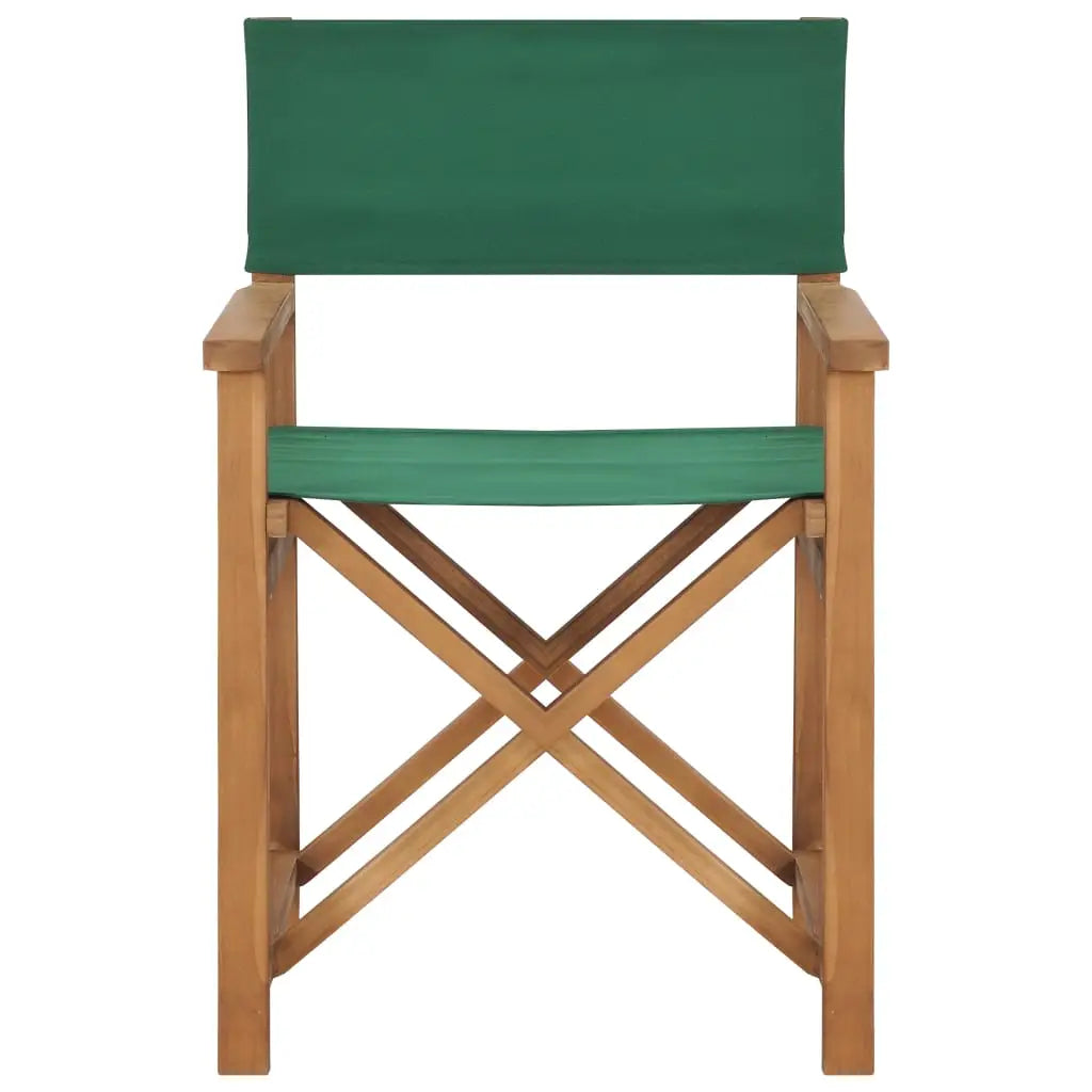 vidaXL Director’s Chair Outdoor Garden Foldable Camping Chair Solid Wood Teak - Outdoor Chair