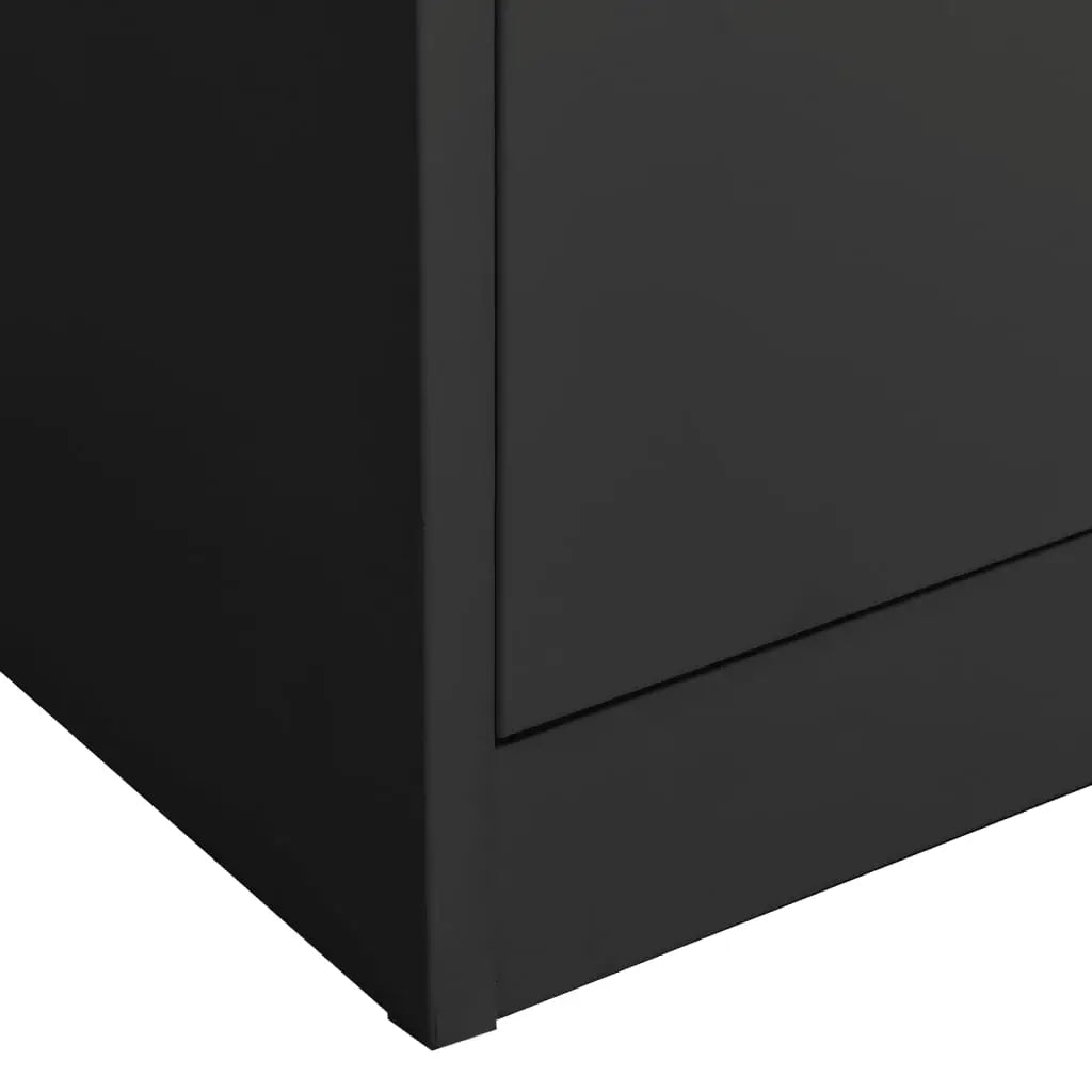 vidaXL Filing Cabinet Storage Metal Cabinet with Shelves for Home Office Steel - White - Furniture > Cabinets & Storage