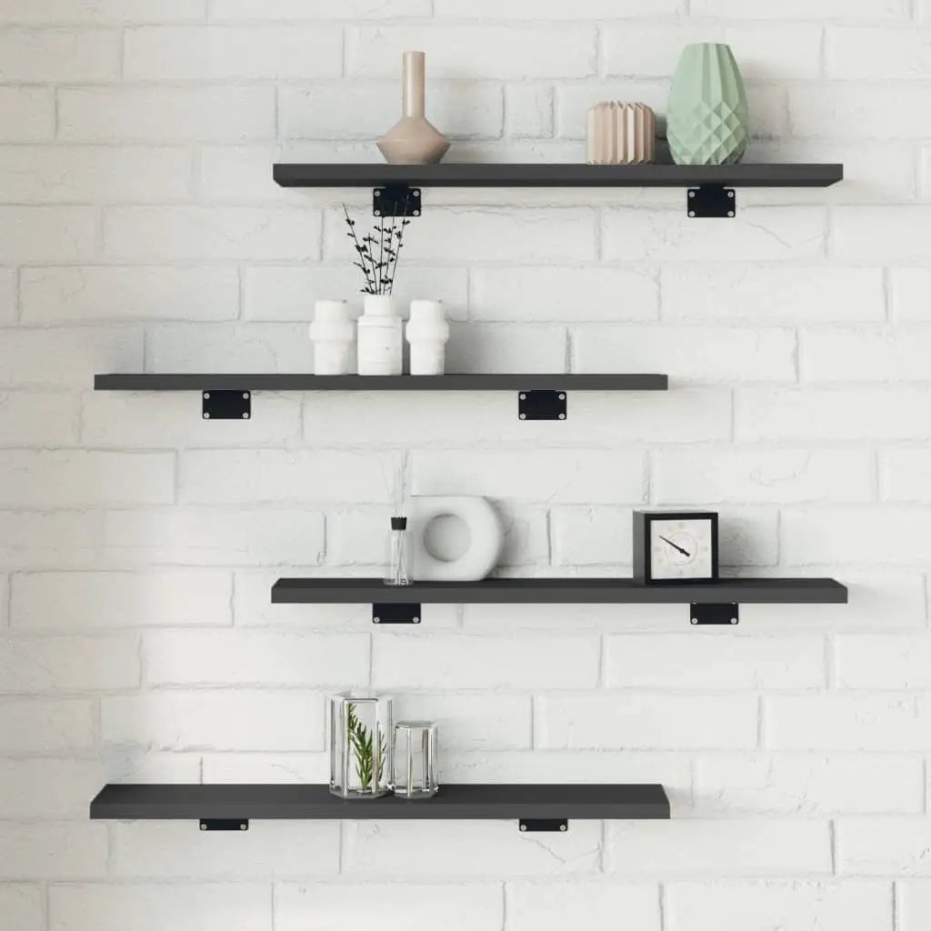 vidaXL Floating Shelf Wall Bookshelf Board for Living Room Engineered Wood - 23.6’’ x 3.9’’ x 0.6’’/ 8 pcs - Furniture