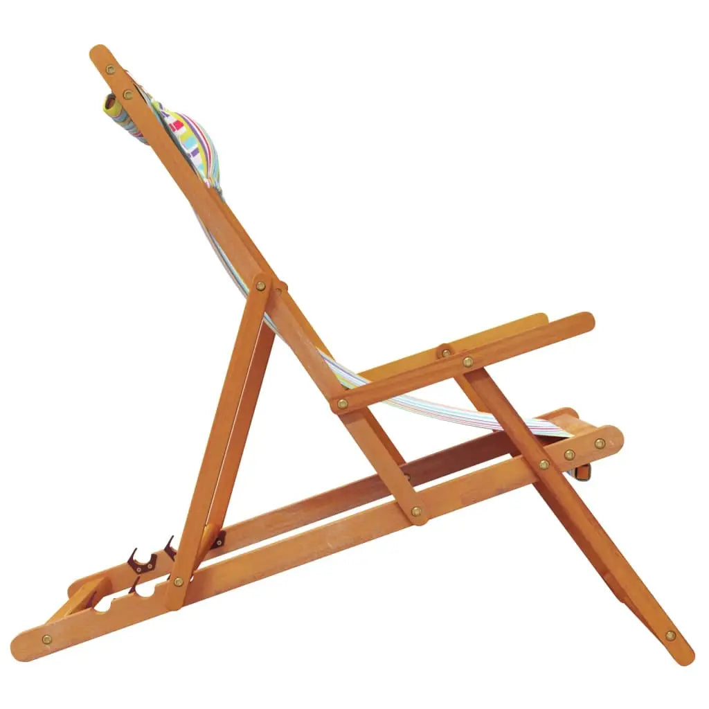 vidaXL Folding Beach Chairs 2 pcs Multicolor Fabric - Beach Chairs