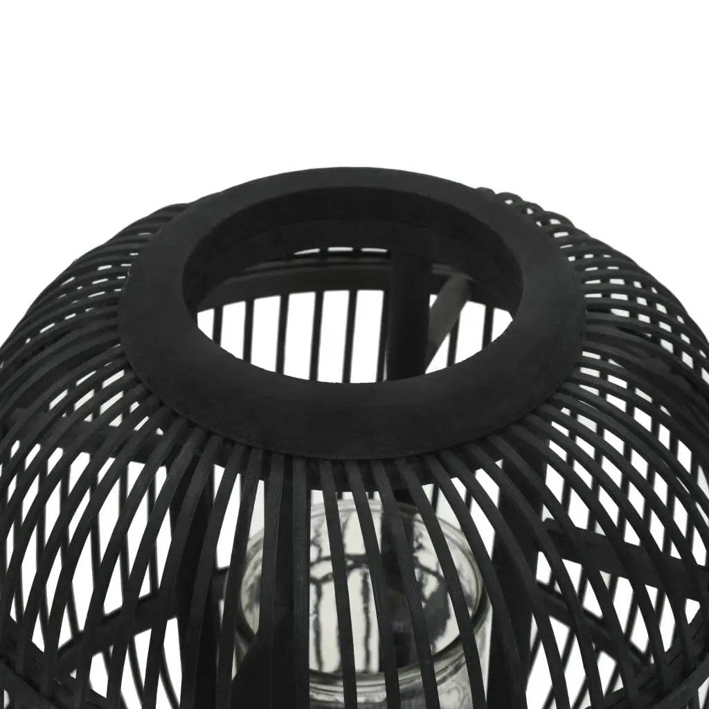 vidaXL Freestanding Candle Lantern Holder Bamboo Black - Home & Garden > Decor > Home Fragrance Accessories > Candle
