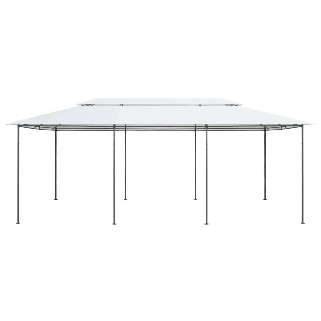 vidaXL Gazebo 236.2’’x117.3’’x106.3’’ White 0.6 oz/ft² - Home & Garden > Lawn & Garden > Outdoor Living > Outdoor