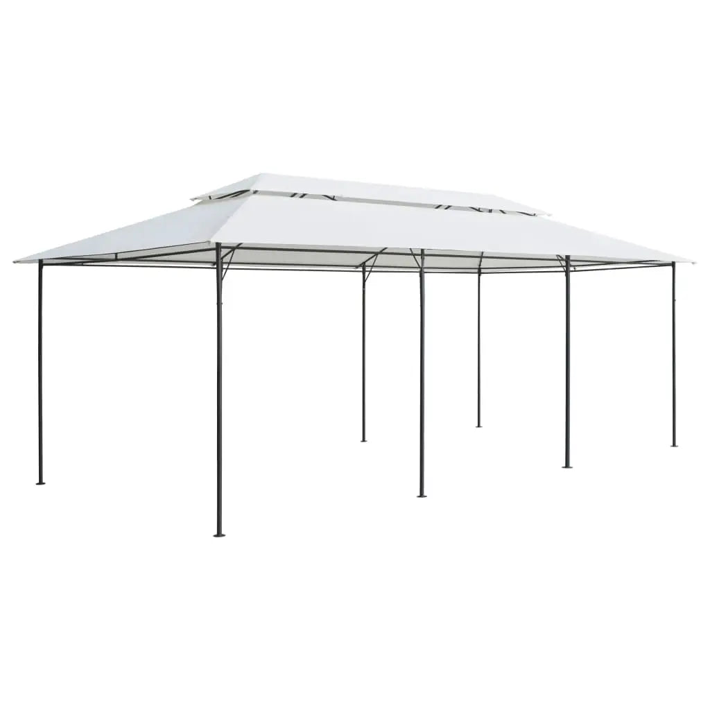 vidaXL Gazebo 236.2’’x117.3’’x106.3’’ White 0.6 oz/ft² - Home & Garden > Lawn & Garden > Outdoor Living > Outdoor