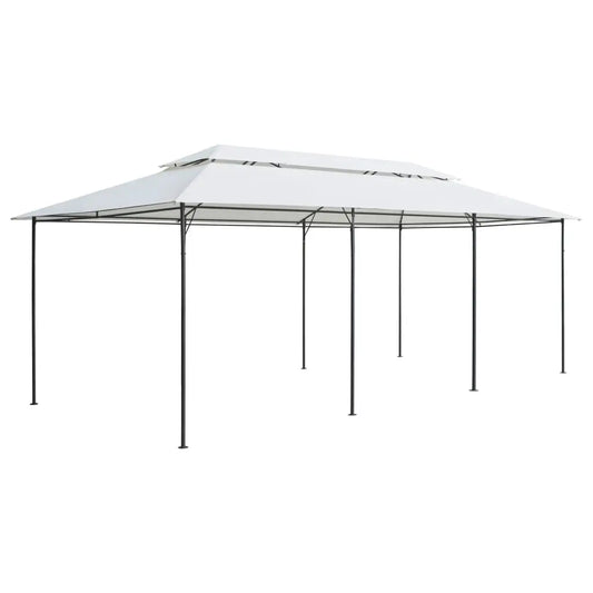 vidaXL Gazebo 236.2’’x117.3’’x106.3’’ White 0.6 oz/ft² - Home & Garden > Lawn & Garden > Outdoor Living > Outdoor