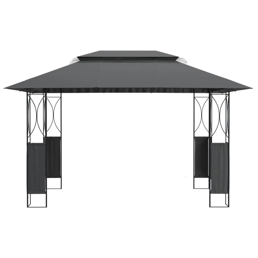 vidaXL Gazebo Outdoor Patio Sun Shelter Canopy with Roof Anthracite Steel - Home & Garden > Lawn & Garden > Outdoor