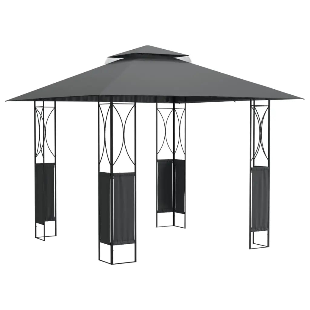 vidaXL Gazebo Outdoor Patio Sun Shelter Canopy with Roof Anthracite Steel - Home & Garden > Lawn & Garden > Outdoor