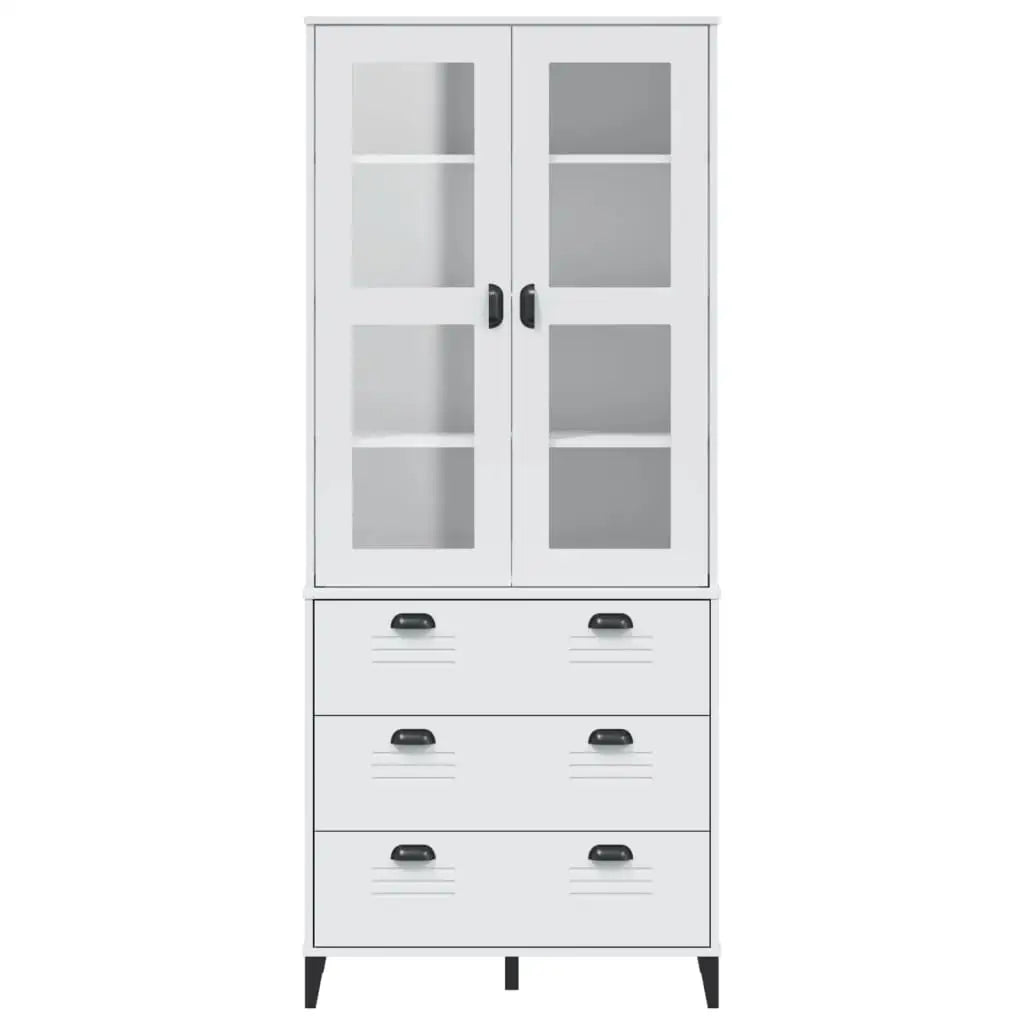 vidaXL Highboard Storage Console Cabinet Living Room Furniture Solid Wood Pine - Furniture > Cabinets & Storage >