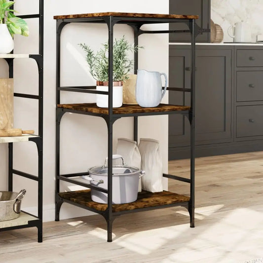vidaXL Kitchen Trolley Rolling Utility Storage Living Room Engineered Wood - Furniture > Carts & Islands > Kitchen &