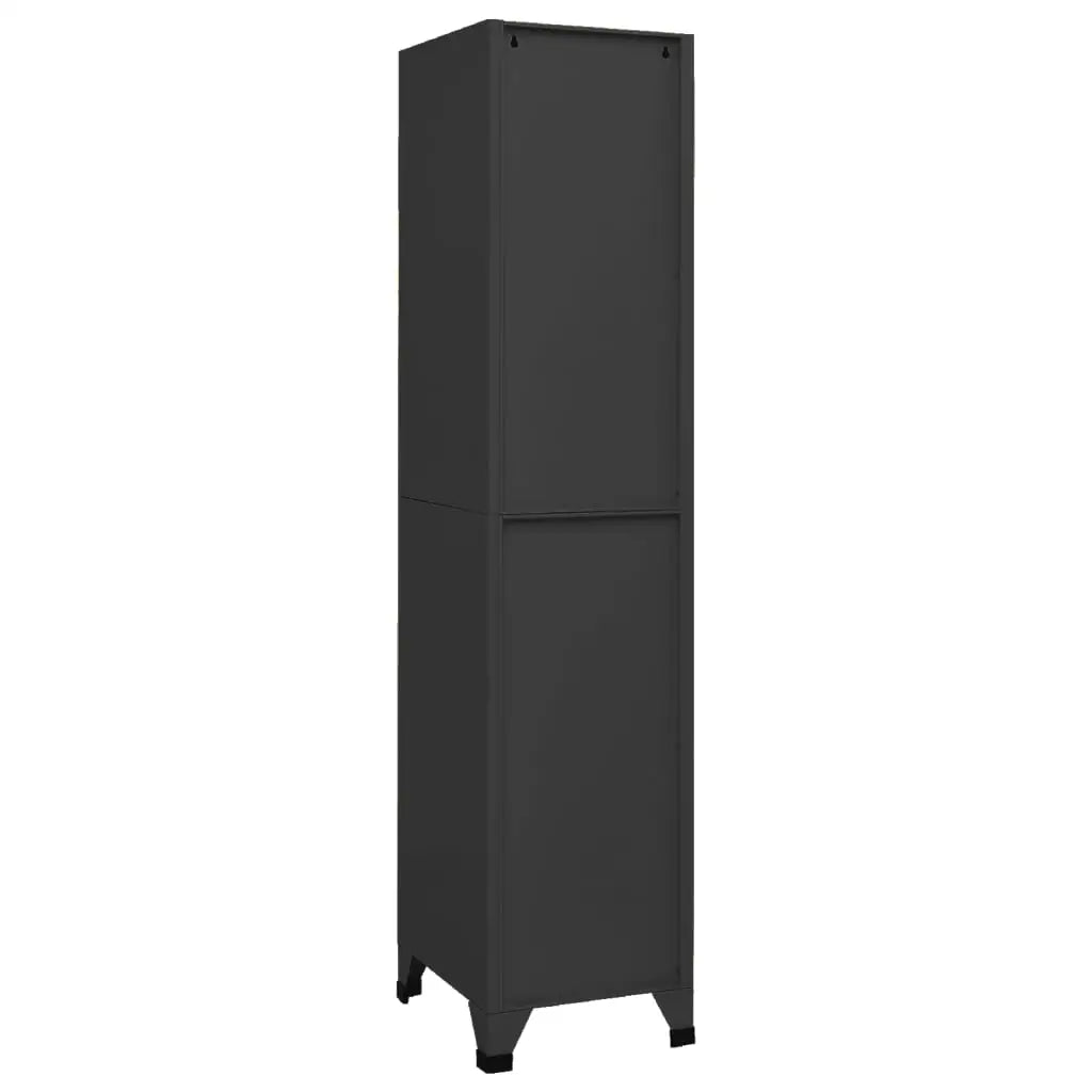 vidaXL Locker Cabinet Anthracite 15’’x17.7’’x70.9’’ Steel - Furniture > Cabinets & Storage > Storage Cabinets & Lockers